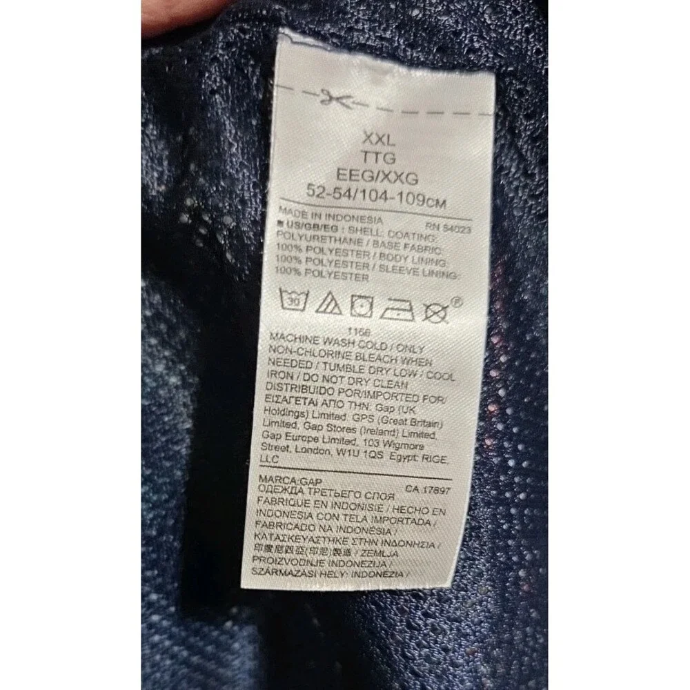 Gap Coach Jacket Mens XXL Tropical Hawaiian Windbreaker Snap Closure Drawstring